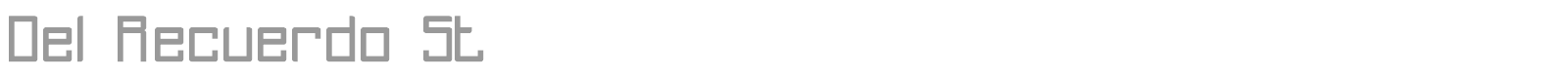 Del Recuerdo St font preview
